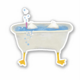 Silly Duck snorkelling in a tub