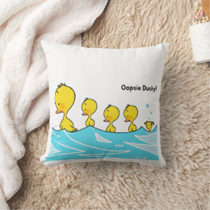 Silly Duckling Makes a Splash Cushion