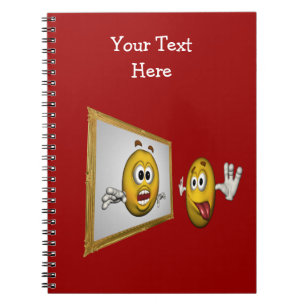 Silly Face In Mirror Notebook