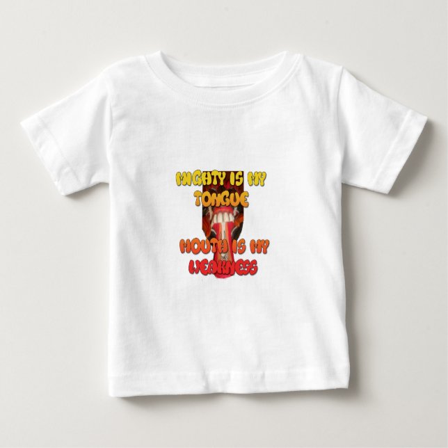 Silly Face: Tongue-Out Expression Humour Baby T-Shirt (Front)