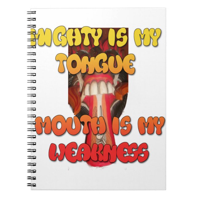 Silly Face: Tongue-Out Expression Humour Spiral Notebook (Front)