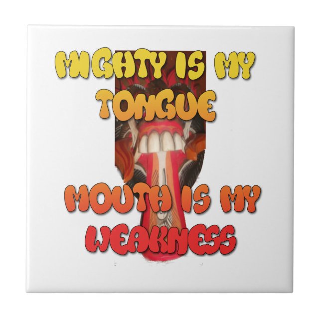 Silly Face: Tongue-Out Expression Humour Tile (Front)