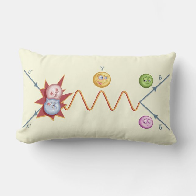 Silly Feynman Diagram Lumbar Cushion (Front)