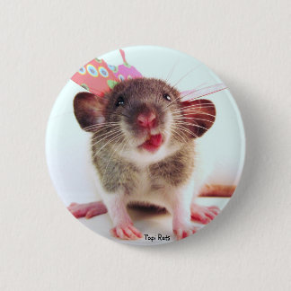 Silly Flutterby Rat 6 Cm Round Badge