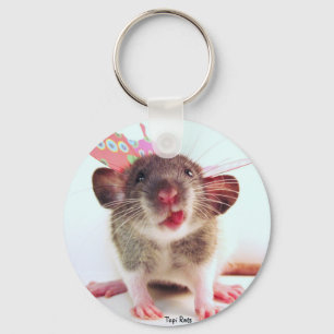 Silly Flutterby Rat Key Ring