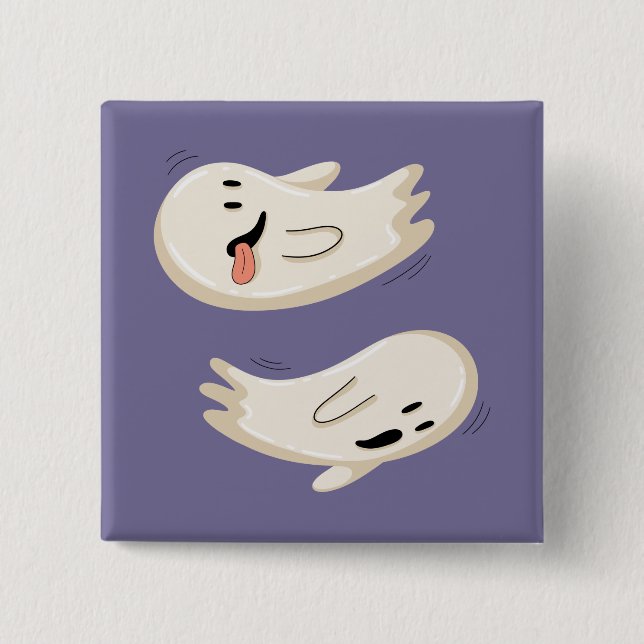 Silly Flying Ghosts 15 Cm Square Badge (Front)