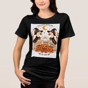 Silly Geese Wicked Fun Spooky Squad Goals Tri-Blend Shirt