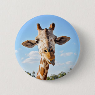 Silly Giraffe 6 Cm Round Badge