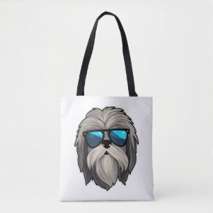 Silly Glasses Lhasa Apso Classic T-Shirt Tote Bag