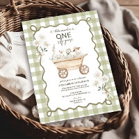 Silly Goose 1st Birthday Green Gingham
