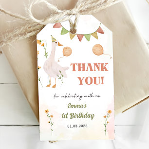 Silly Goose 1st Birthday Party  Gift Tags