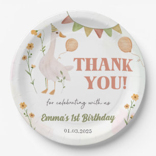 Silly Goose 1st Birthday Party Paper Plate