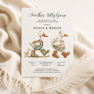 Silly Goose 2nd Baby Baby Shower Invitation