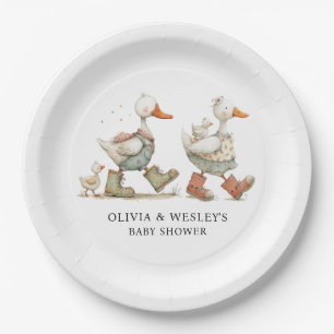 Silly Goose 2nd Baby Baby Shower Paper Plate