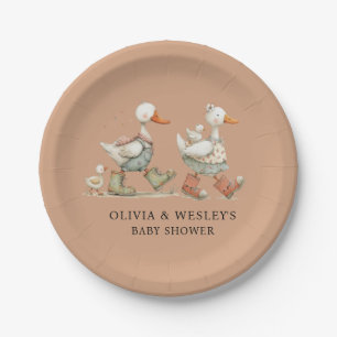 Silly Goose 2nd Baby Baby Shower Paper Plate