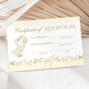 Silly Goose Adoption certificate Gender Neutral Invitation