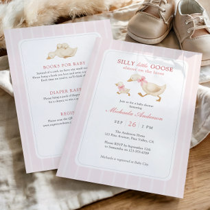 Silly Goose Almost On The Loose Baby Shower Invitation
