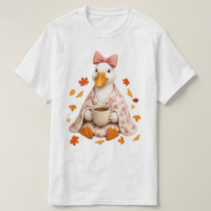Silly Goose Autumn Coffee Cherry Blossom Blanket T-Shirt