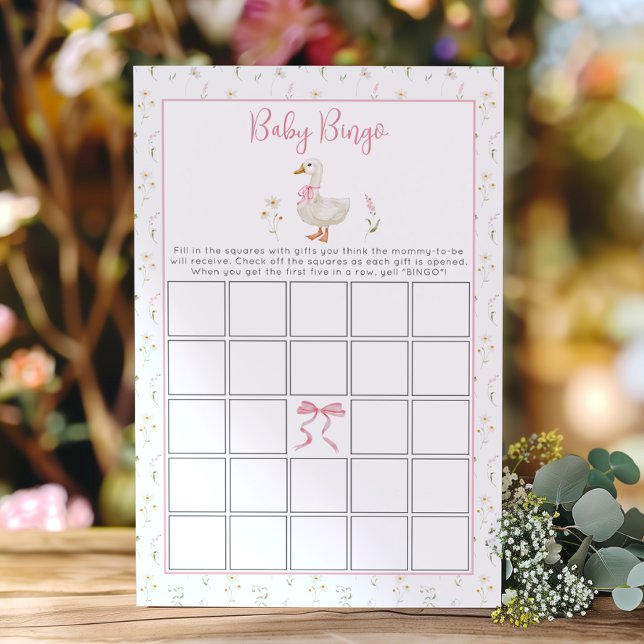 Silly Goose Baby Bingo Girl Baby shower game (Creator Uploaded)