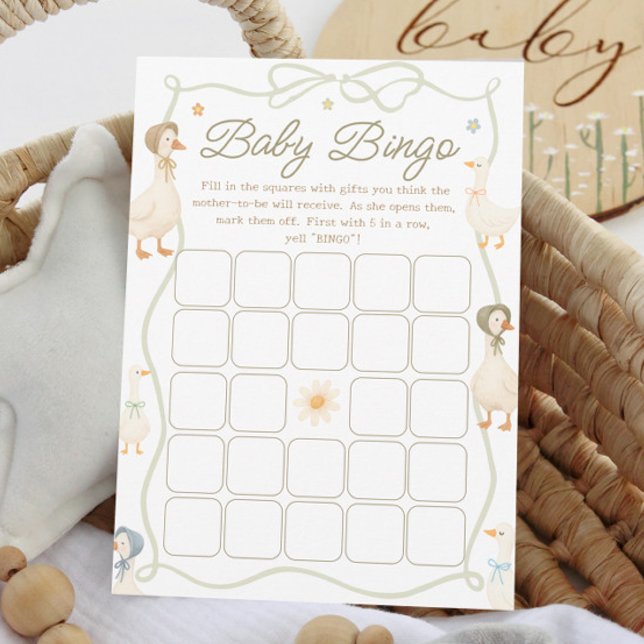 Silly Goose Baby Shower Bingo Game Card (Creator Uploaded)