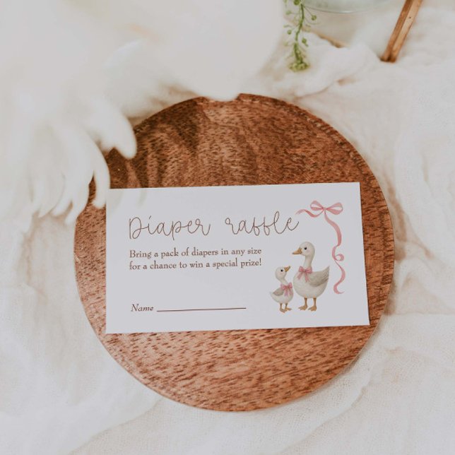 Silly Goose Baby Shower Diaper Raffle Enclosure Card (Creator Uploaded)
