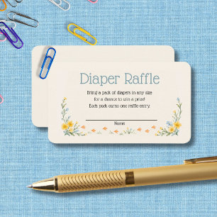 Silly Goose Baby Shower Diaper Raffle Enclosure Card