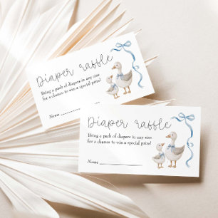 Silly Goose Baby Shower Diaper Raffle Enclosure Card