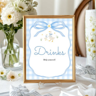 Silly Goose Baby Shower | Drinks Table Sign