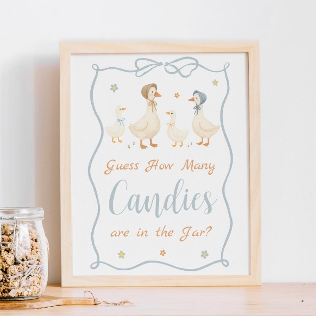 Silly Goose Baby Shower Guess How Many Candies Poster (Creator Uploaded)
