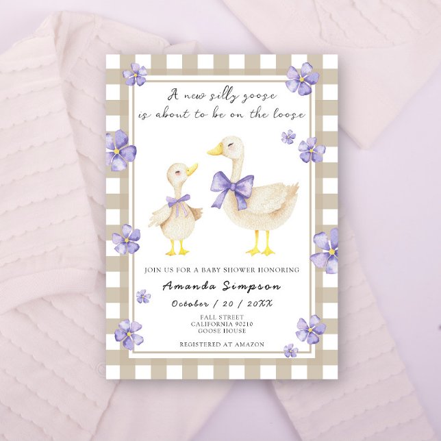 Silly Goose Baby Shower Invitation (Creator Uploaded)