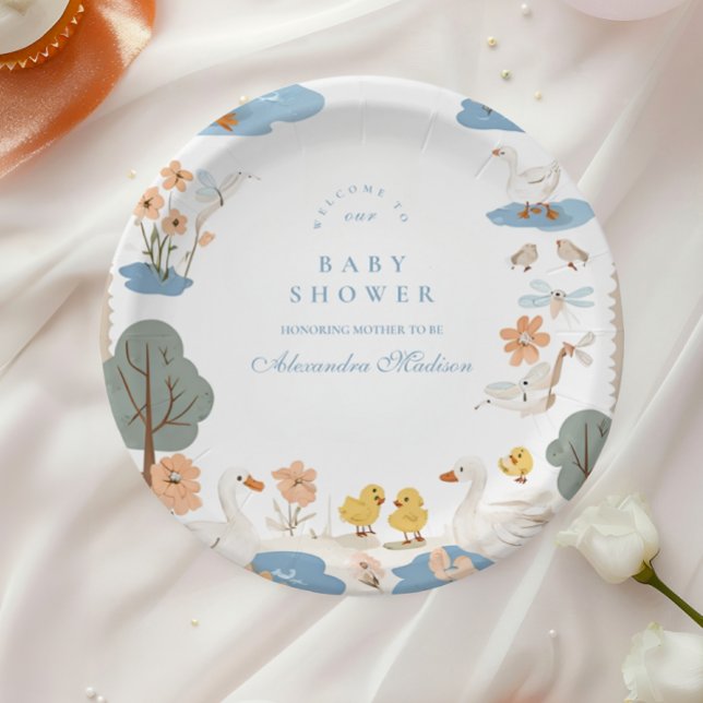 Silly Goose Baby Shower  Paper Plate (Creator Uploaded)
