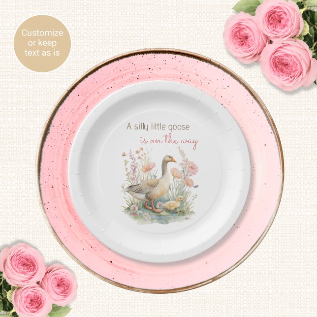 Silly Goose Baby Shower Paper Plates (Creator Uploaded)