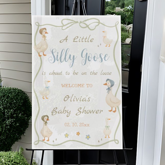 Silly Goose Baby Shower Welcome Acrylic Sign (Creator Uploaded)