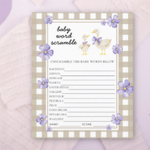 Silly goose - Baby Word Scramble Game