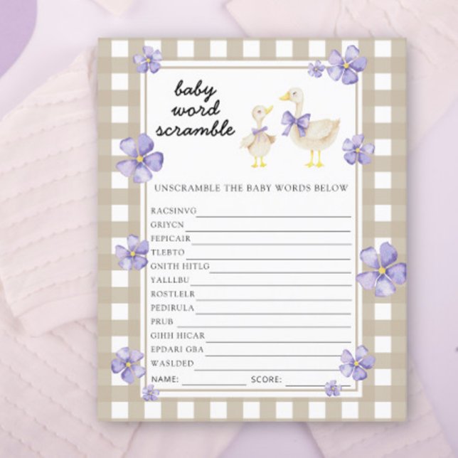 Silly goose - Baby Word Scramble Game (Creator Uploaded)