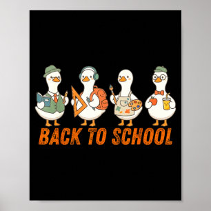 Silly goose back to school teacher student goos poster