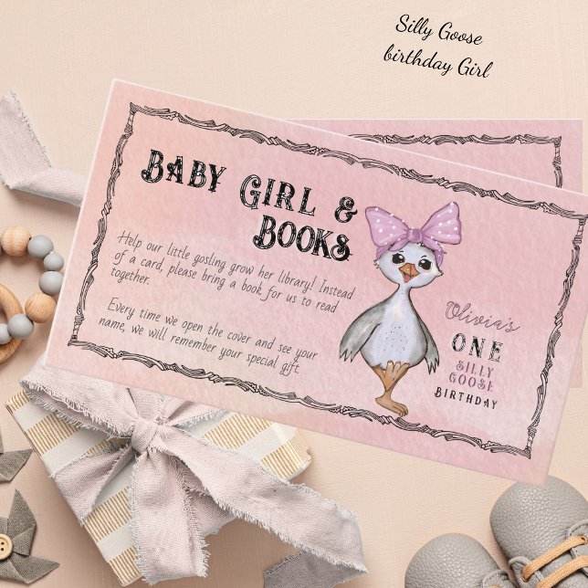 Silly Goose Birthday Book Request Enclosure Card (Silly Goose Birthday Book Request Enclosure Card)