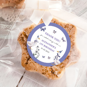 Silly Goose Birthday Party Classic Round Sticker