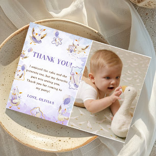 Silly Goose Birthday Party Thank You Card 