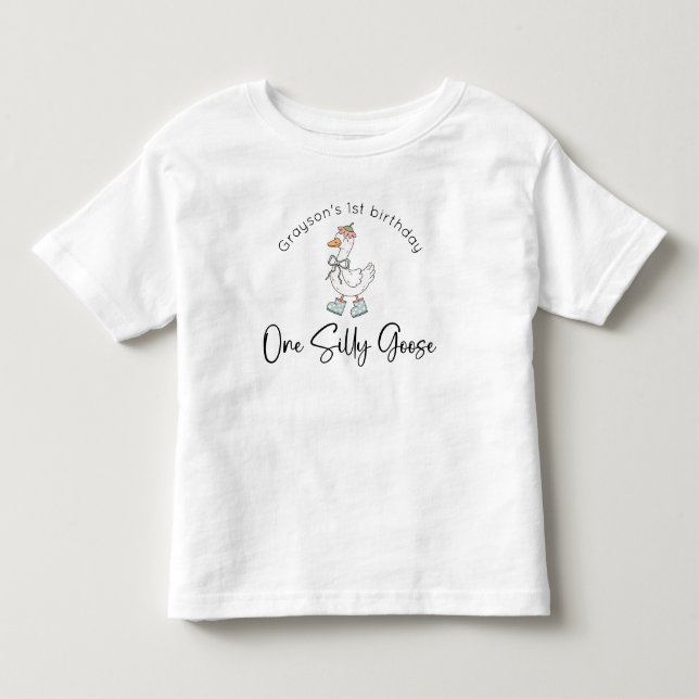 Silly Goose Birthday Toddler T-Shirt (Front)