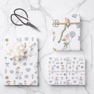 Silly Goose Birthday Wrapping Paper Sheet