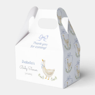 Silly Goose Blue Bow baby boy shower Favour Box