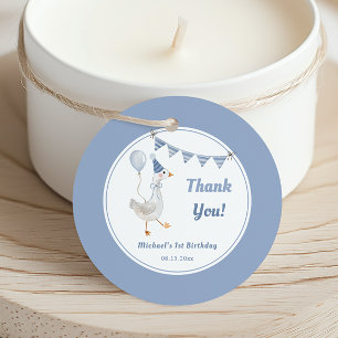 Silly Goose Blue Boy Birthday Favour Tags