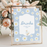 Silly Goose Boy Baby Shower Drinks Poster<br><div class="desc">Keep the party flowing with this blue silly goose and daisy drinks sign—an eye-catching way to guide guests to the beverage station at your baby shower.</div>