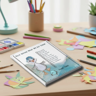 Silly Goose Boy Custom Daily Routine Checklist Notepad