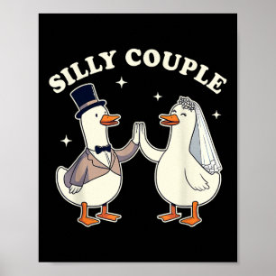 Silly Goose Bride &amp; Groom Wedding Bachelorette Poster