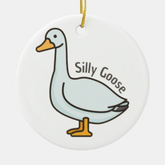 Silly goose Ceramic Tree Decoration