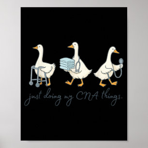 Silly Goose CNA Graduation Cute Certified Nursing Poster