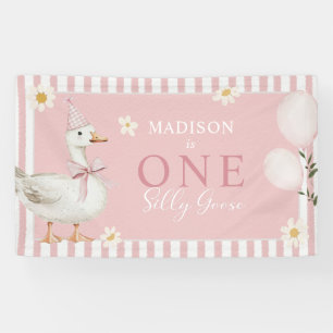 Silly Goose Daisy Girl 1st Birthday Party Banner