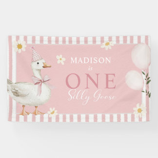 Silly Goose Daisy Girl 1st Birthday Party Banner